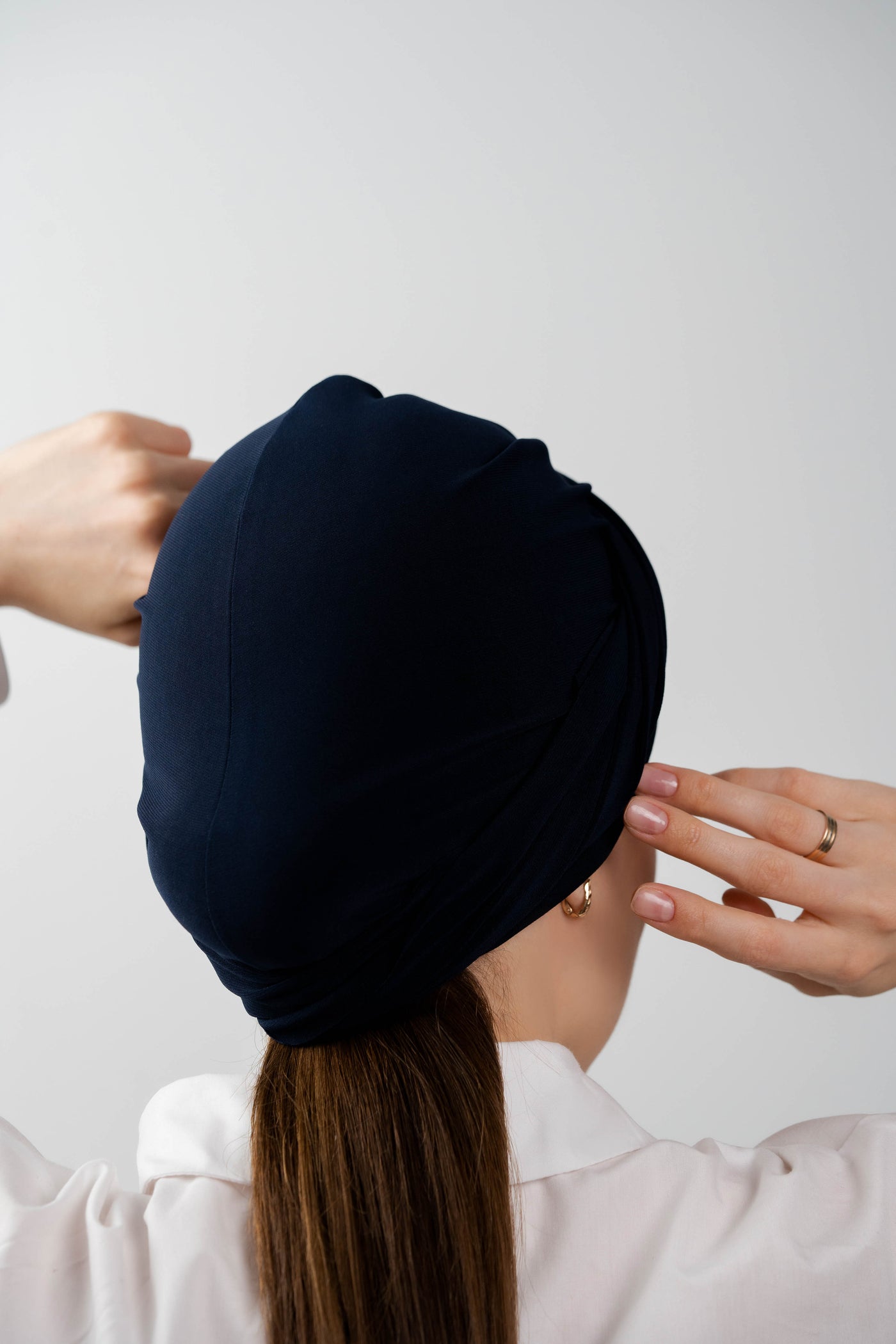 Multifunctional headwrap - navy blue