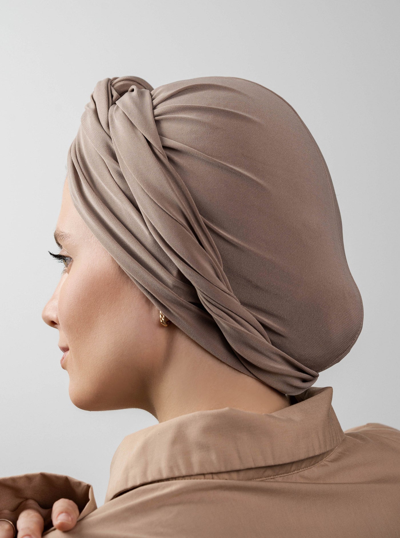 Multifunctional headwrap - greige