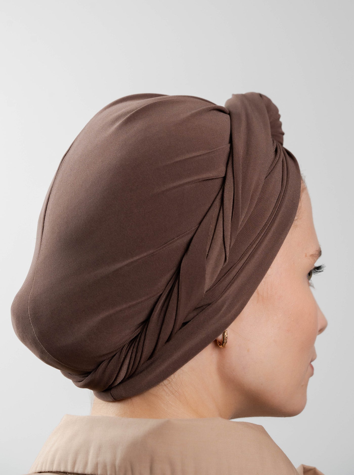 Multifunctional headwrap - brown