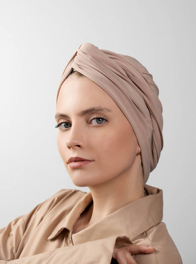 Multifunctional headwrap - beige