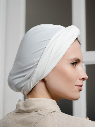 Multifunctional headwrap - white