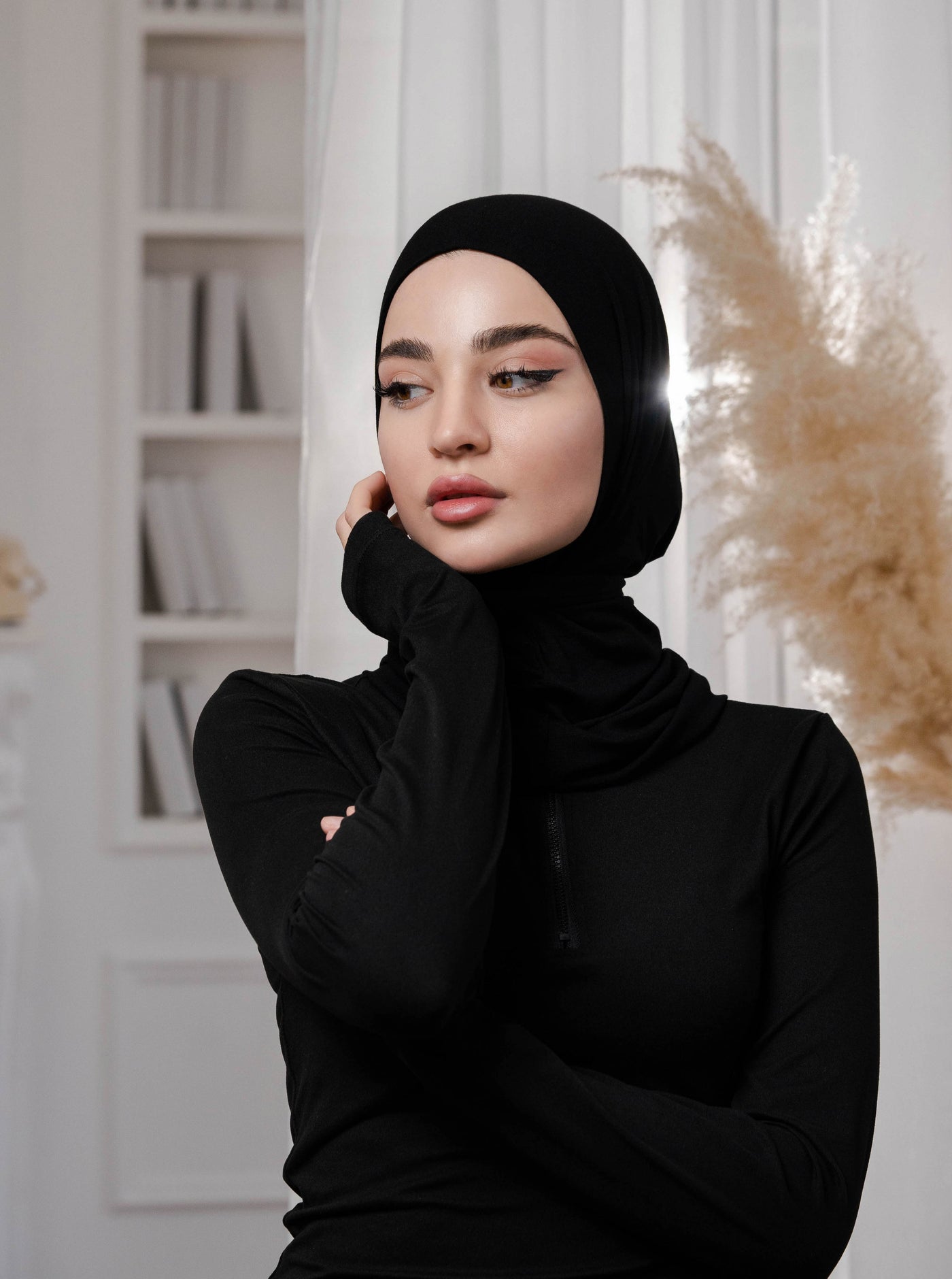 3in1 practical hijab - black