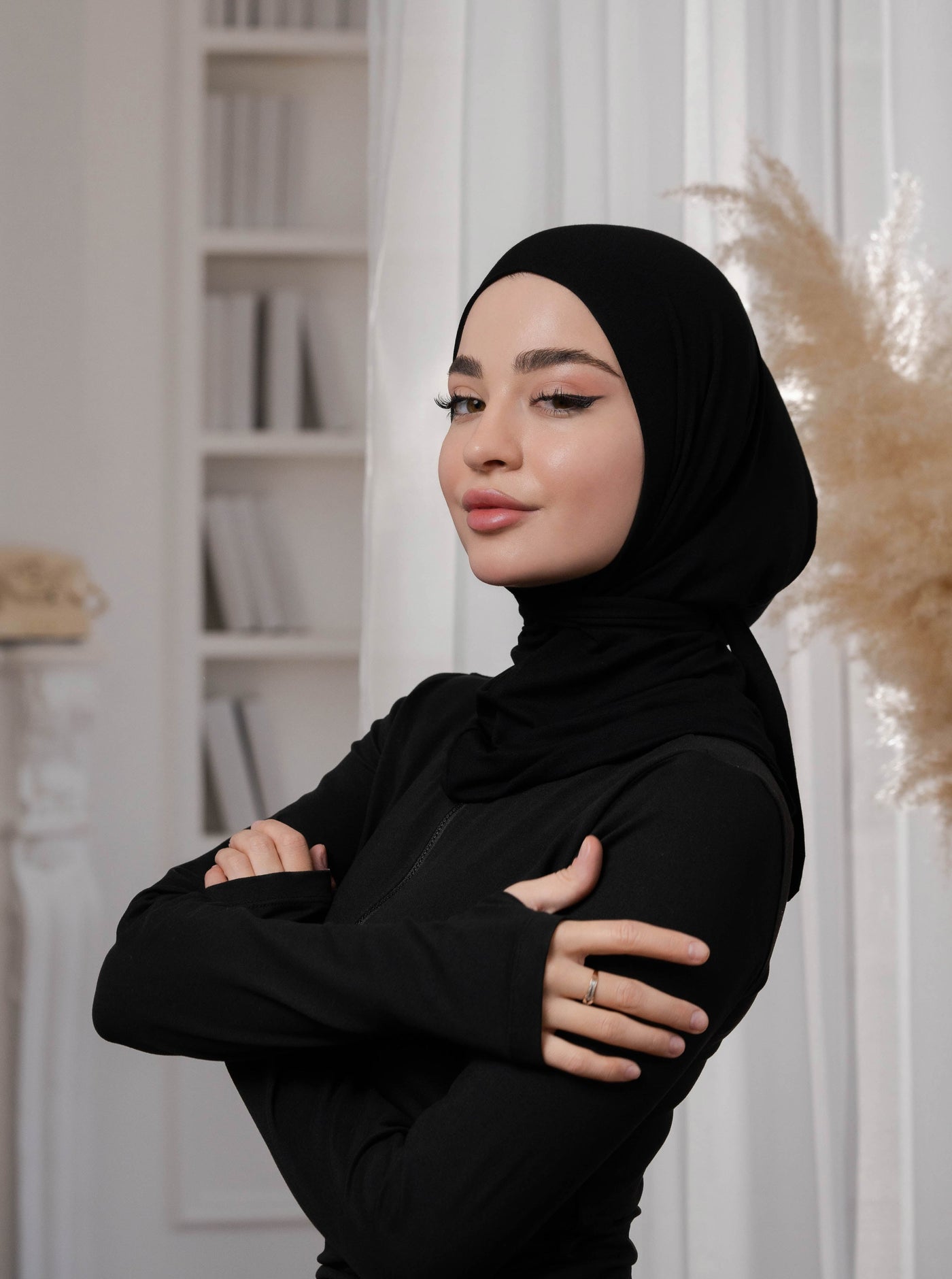3in1 practical hijab - black