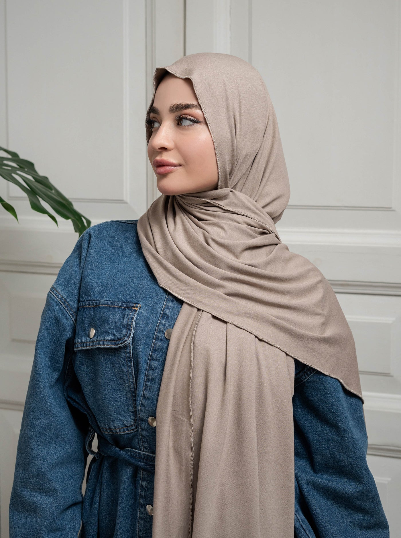 Ultra-soft Jersey Hijab - taupe