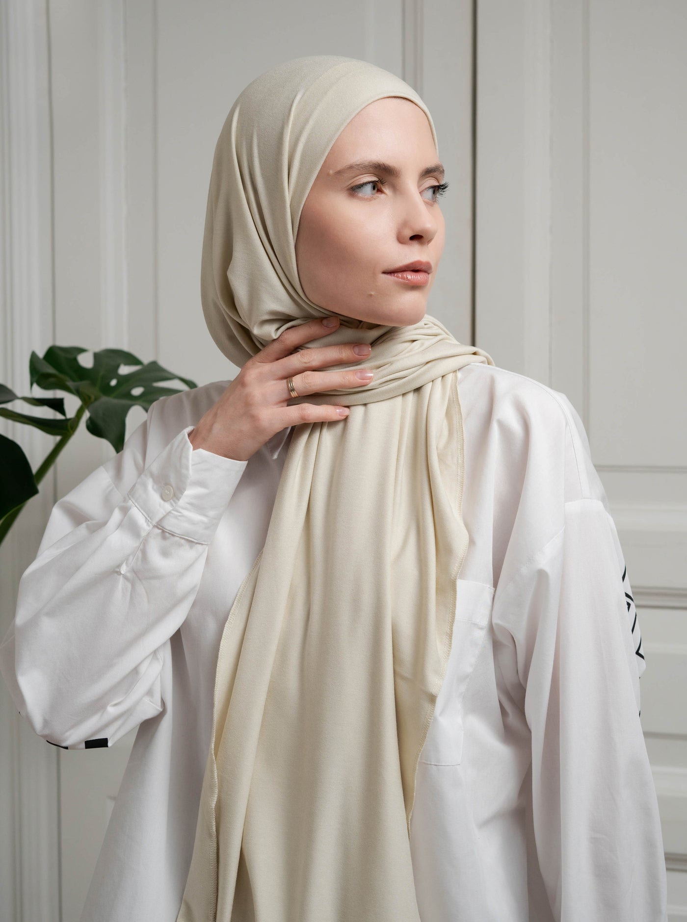 Ultra-soft Jersey Hijab - creme