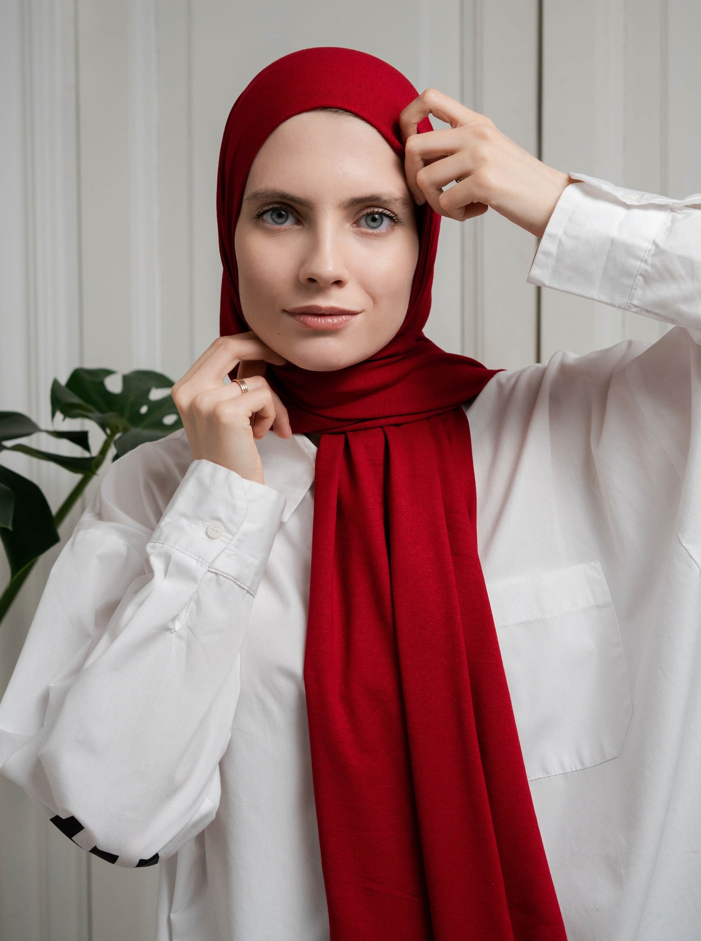 Ultra-soft Jersey Hijab - red