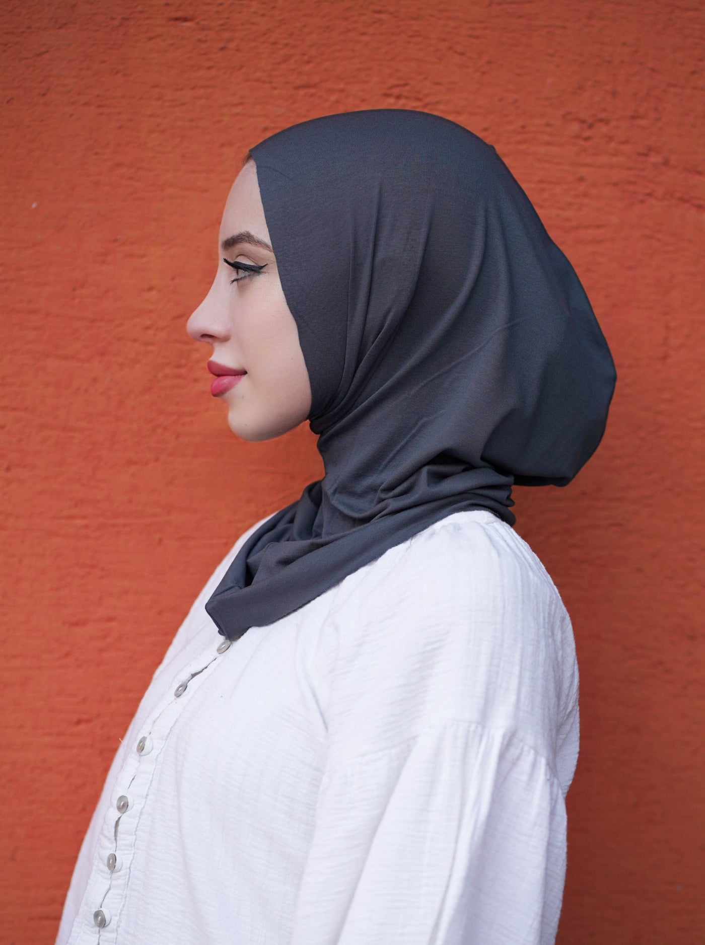 Practical hijab "Easy" - bluegrey