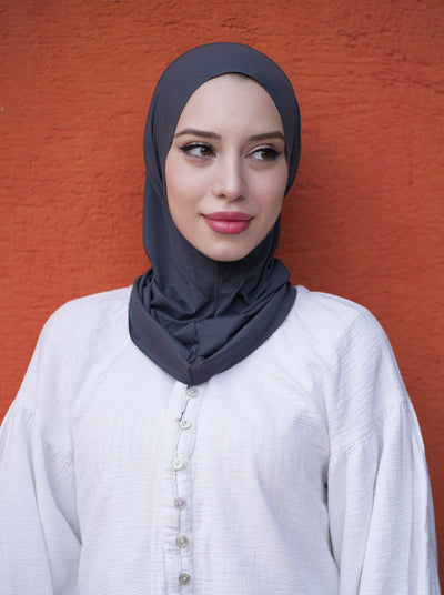 Practical hijab "Easy" - bluegrey