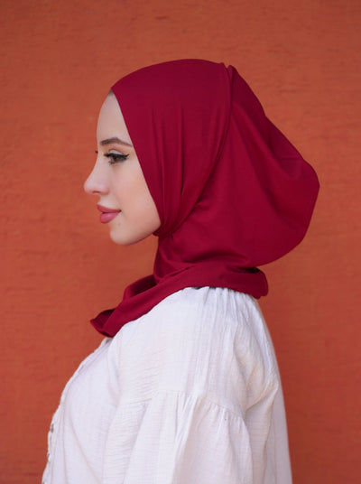 Practical hijab "Easy" - red