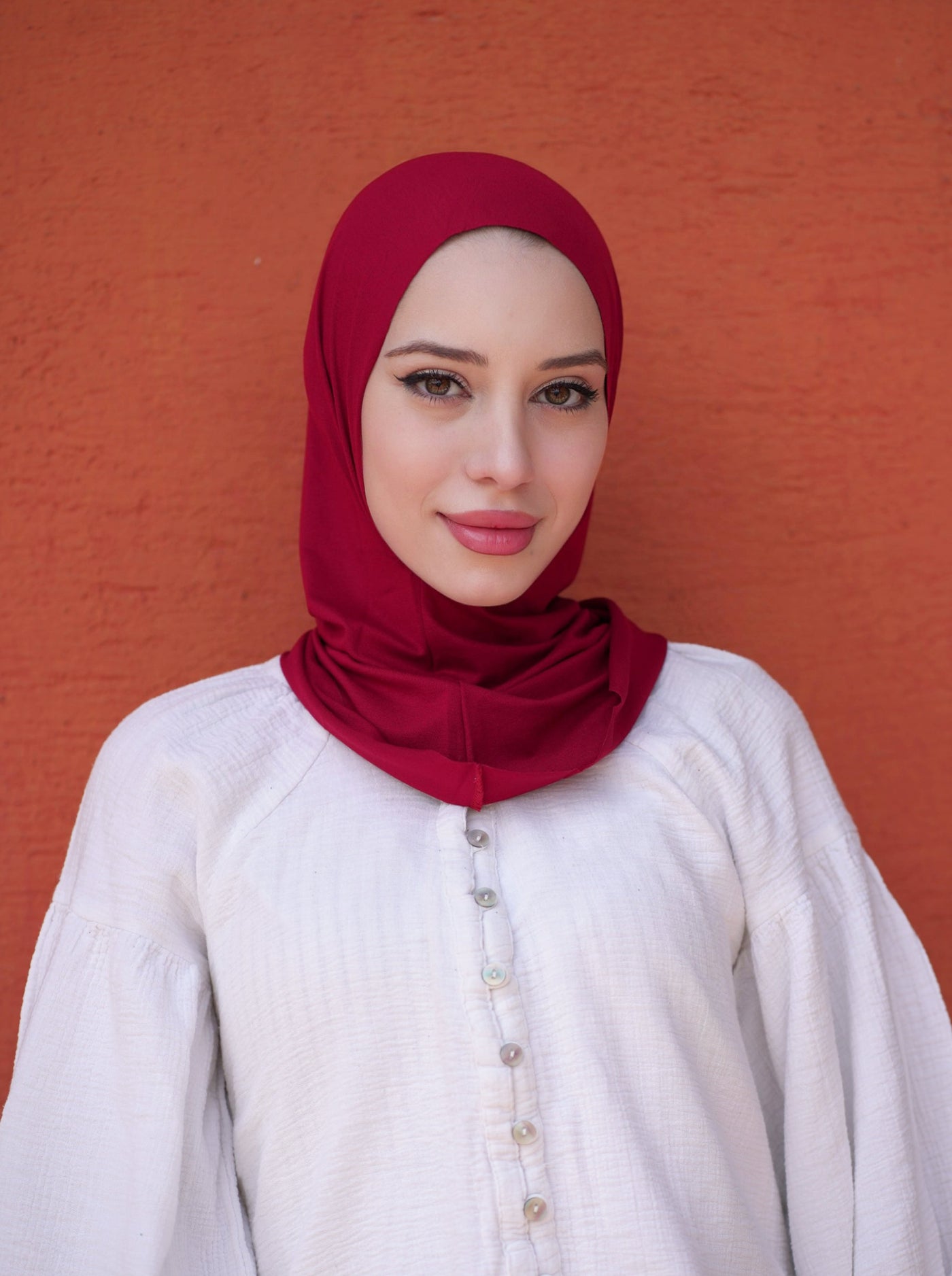 Practical hijab "Easy" - red