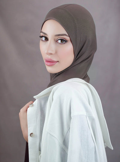 Zip hijab - darkgrey