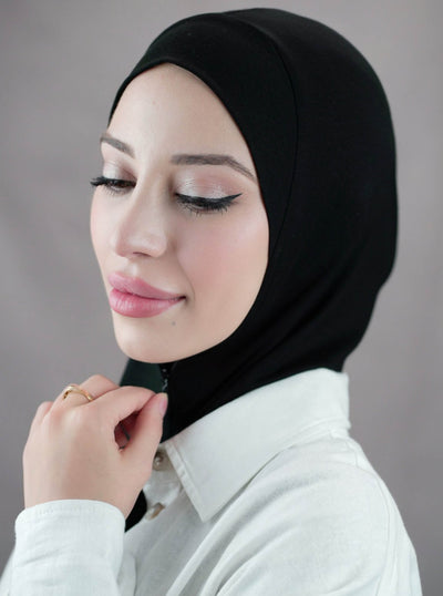 Zip hijab - black