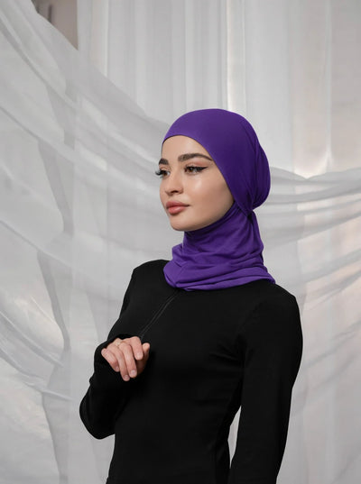 3in1 praktischer Hijab - violett