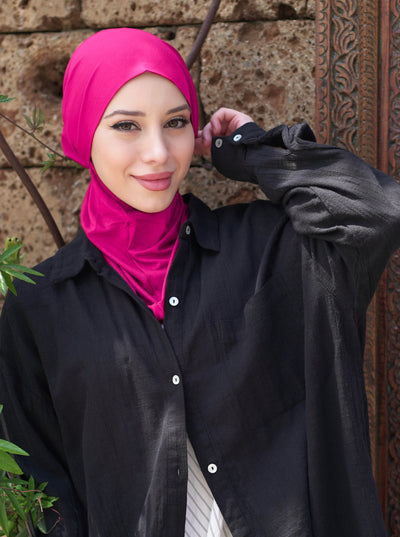 3in1 praktischer Hijab - pink