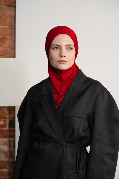 Hijab pratique 3en1 - rouge