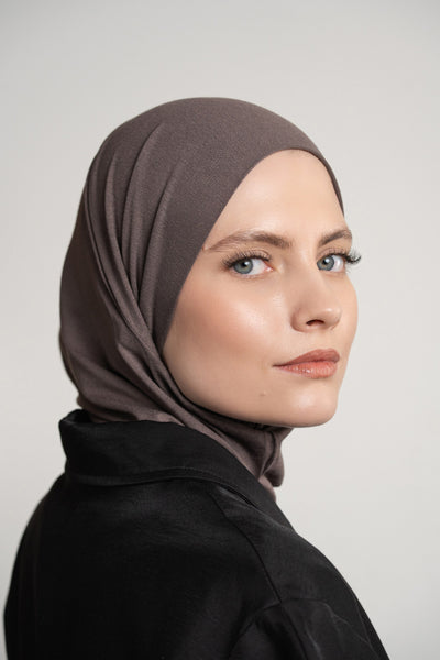 Hijab pratique 3en1 - gris foncé