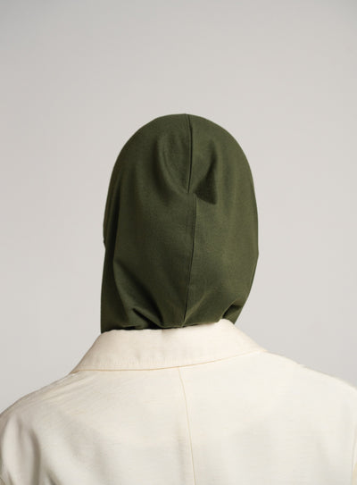 Hijab mit Reißverschluss – armeegrün