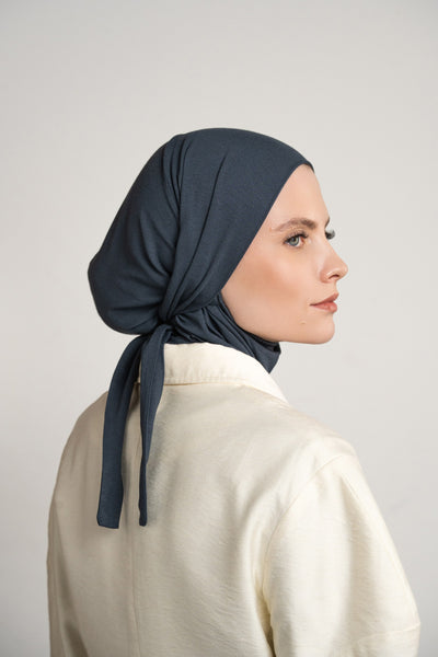 Hijab pratique 3en1 - gris bleu