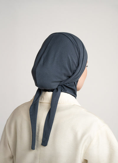 Hijab pratique 3en1 - gris bleu