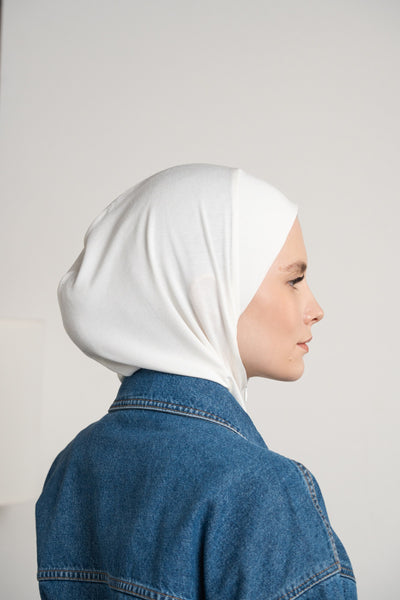 Hijab zippé - blanc chaud