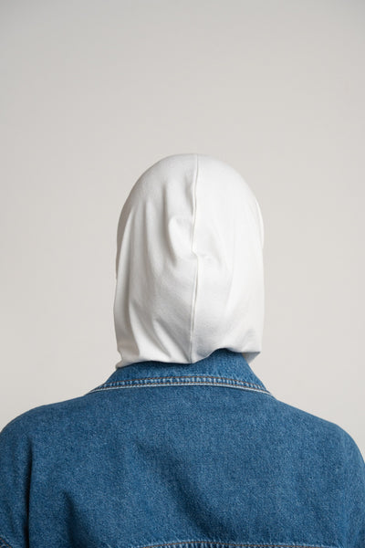 Hijab zippé - blanc chaud