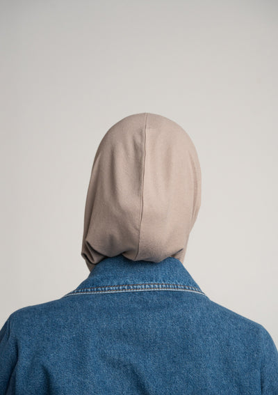 Hijab zippé - taupe