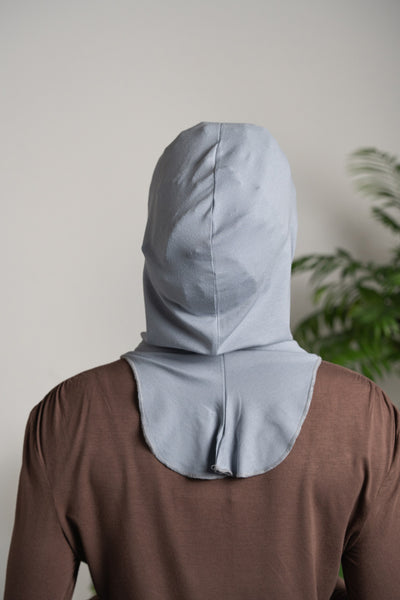 Hijab zippé - gris clair