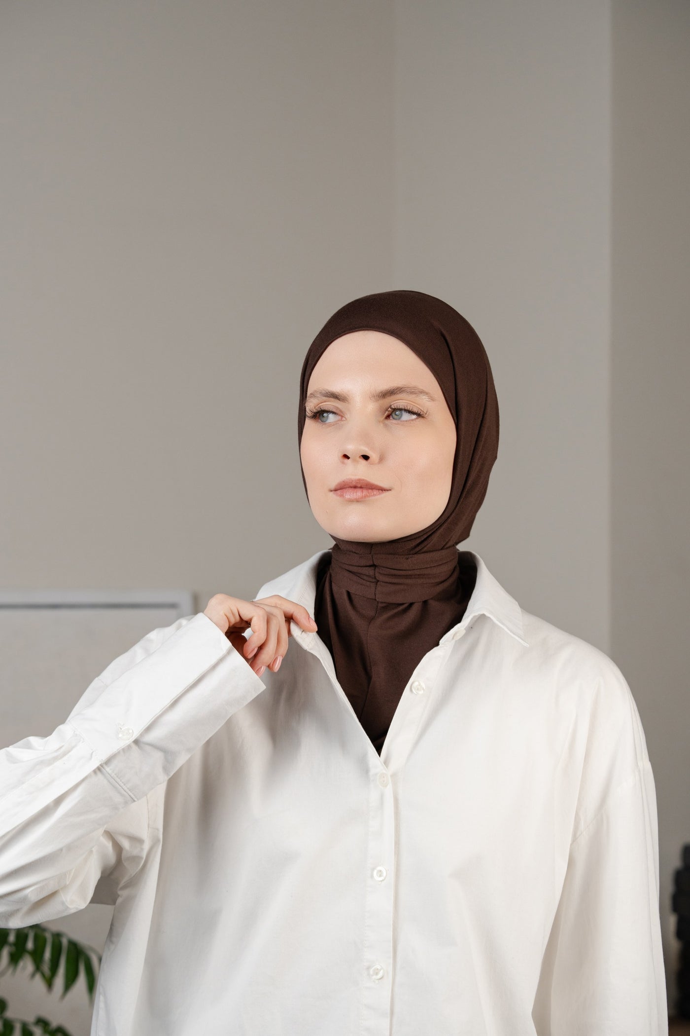 EasyFix Hijab - Dunkelbraun