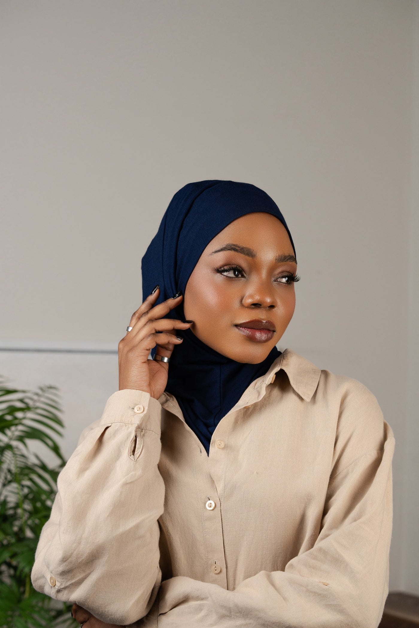 Hijab pratique 3en1 - bleu marine
