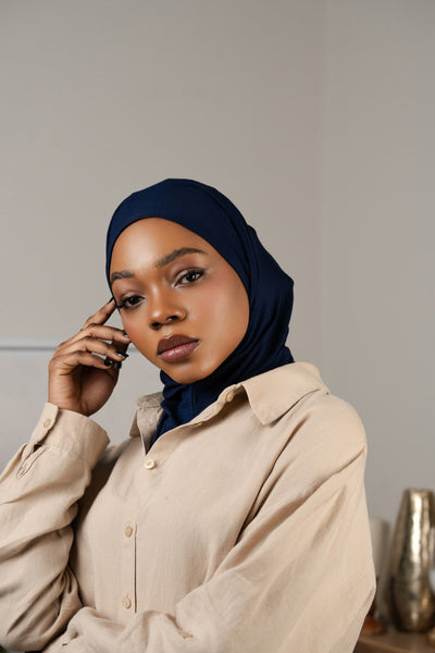 Hijab pratique 3en1 - bleu marine