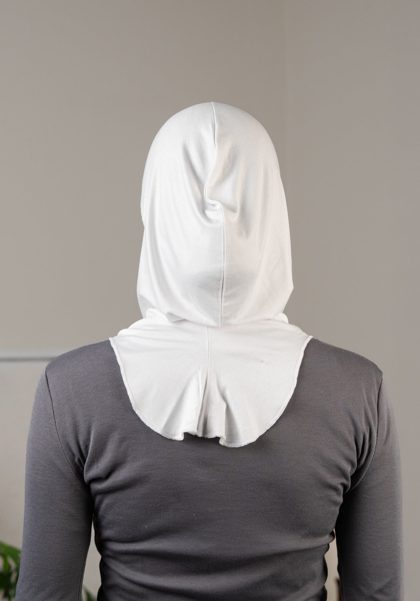 Hijab zippé - blanc froid