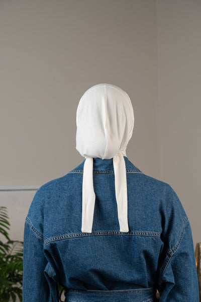 3in1 praktischer Hijab - weiß
