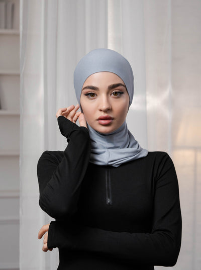 Hijab pratique 3en1 - gris clair