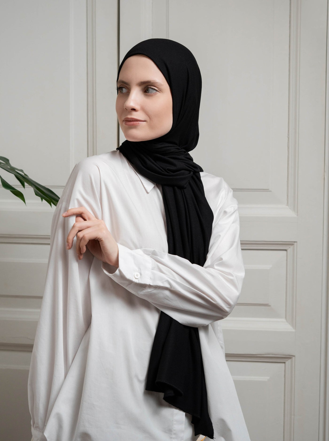 Hijab jersey ultra doux - noir