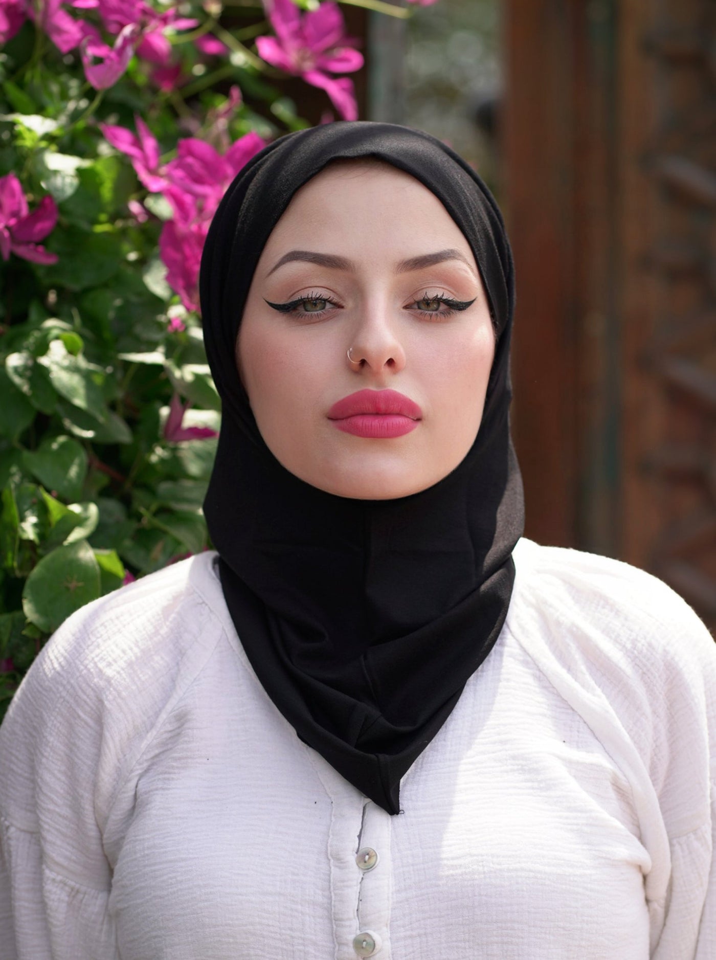 3in1 praktischer Hijab - schwarz