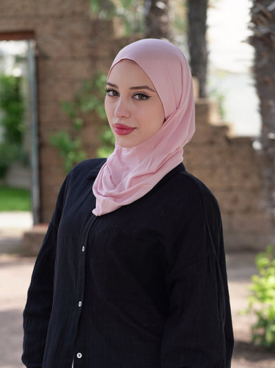 3in1 praktischer Hijab - hellrosa
