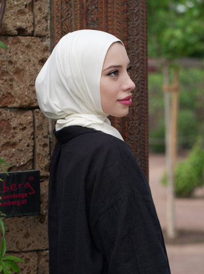 3in1 praktischer Hijab - weiß