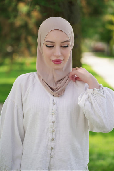 Praktischer Hijab "Easy" - hellrosa-beige