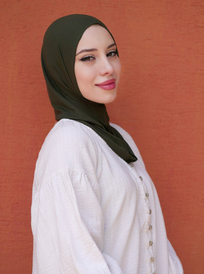 Praktischer Hijab "Easy" - armeegrün