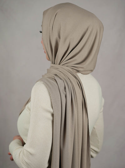 Hijab jersey ultra doux - taupe