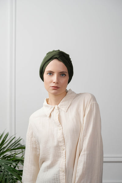 Multifunctional headwrap - armygreen