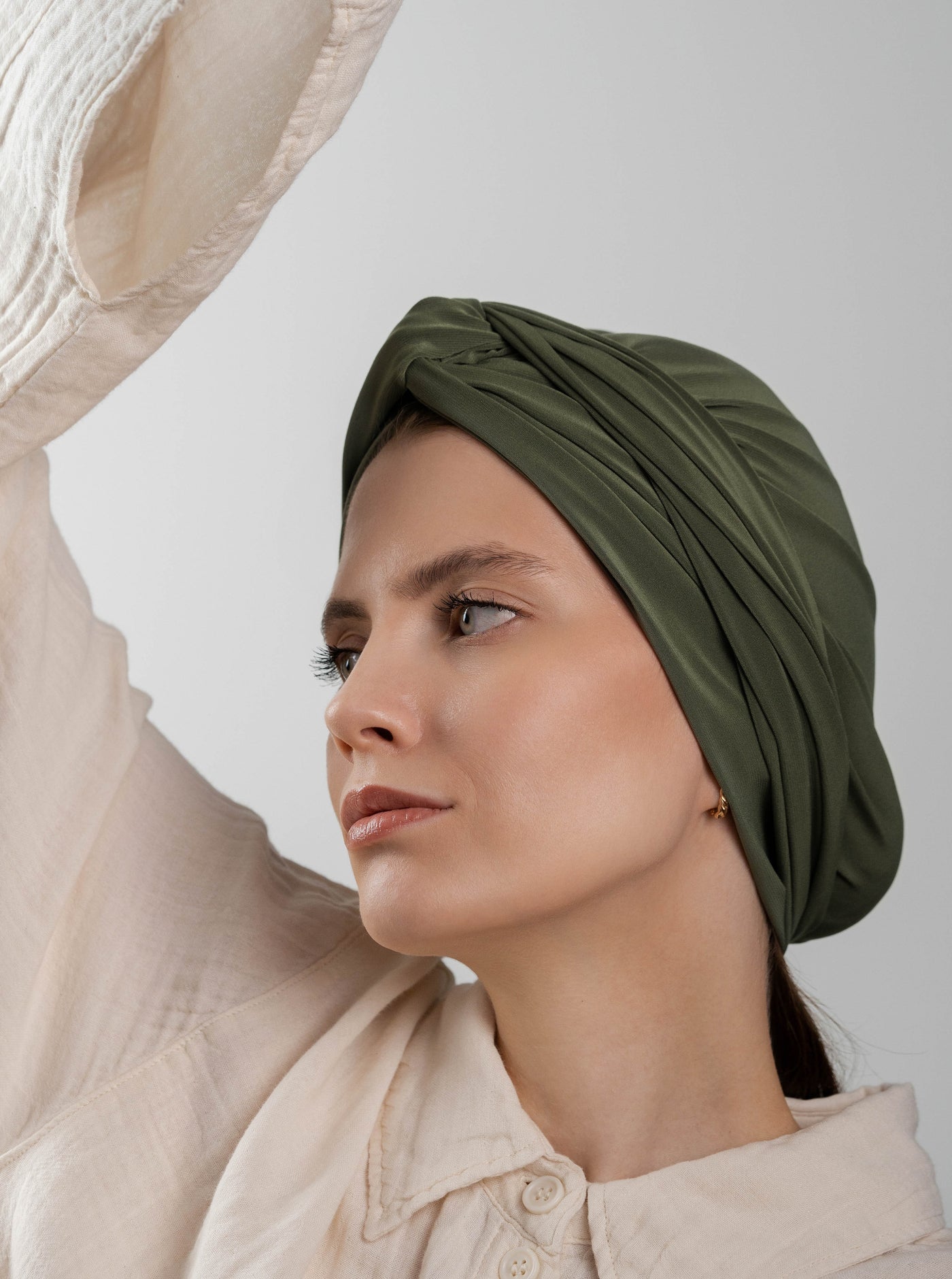 Multifunctional headwrap - armygreen