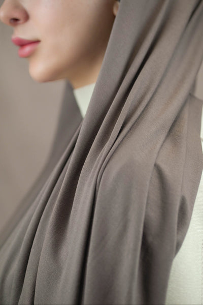 Hijab jersey ultra doux - gris foncé