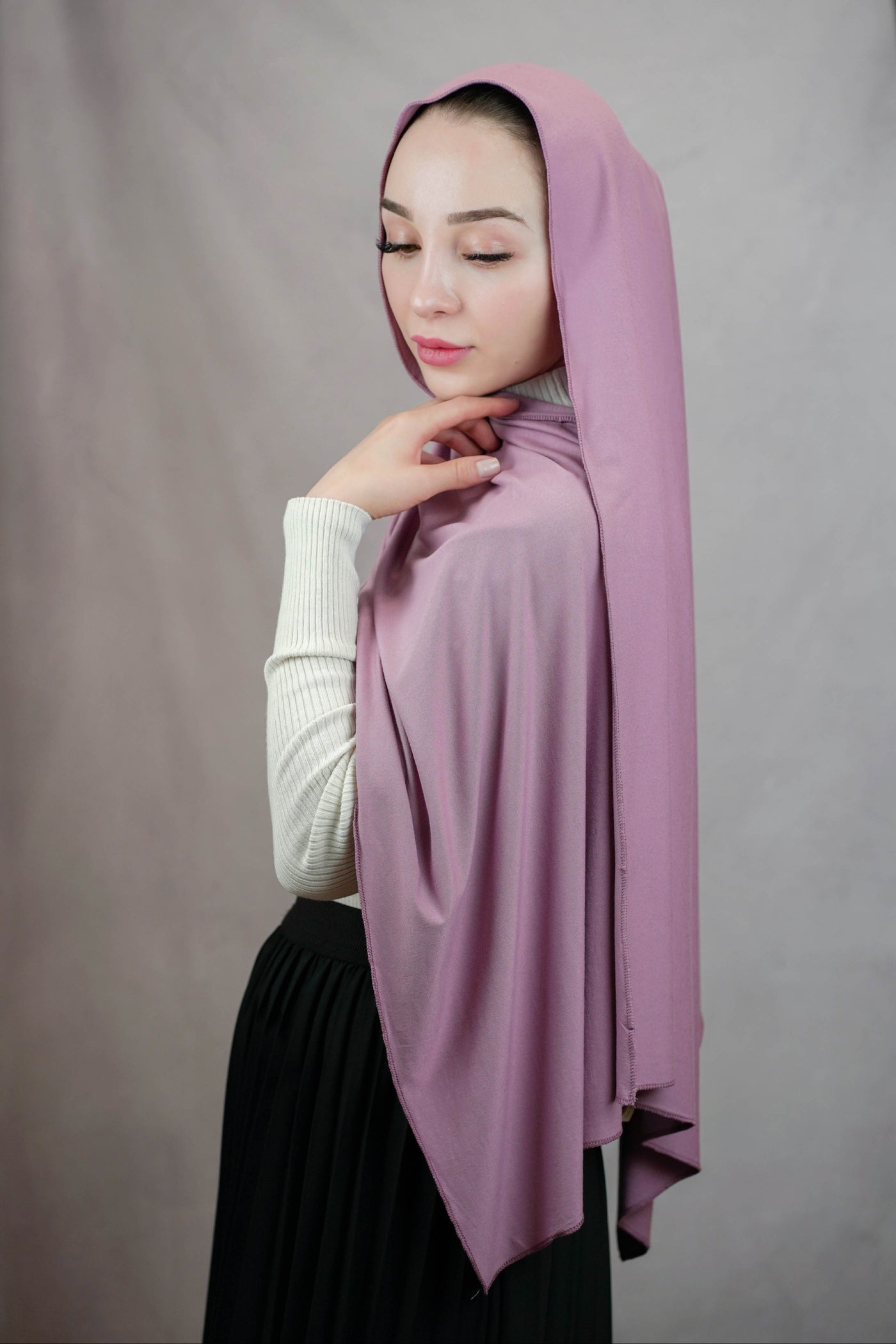 Ultraweicher Jersey-Hijab – Flieder